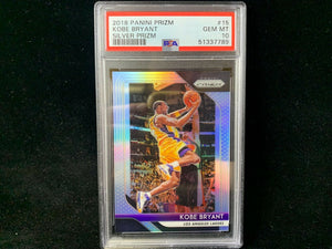 2018-19 PRIZM KOBE BRYANT #15 SILVER PSA 10 GEM MT