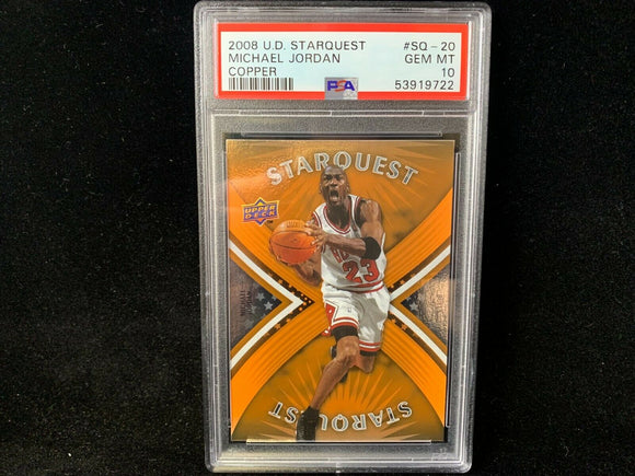 2008 STARQUEST MICHAEL JORDAN SQ20 COPPER PSA 10 GEM MT