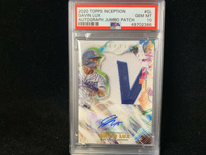 2020 Topps Inception Gavin Lux Autograph Jumbo Patch Rookie RC 45/99 PSA 10 GEM MT